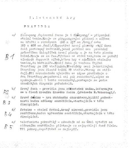 Soutěže I. letenských her
